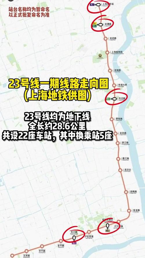 上海地铁23号线最新线路图