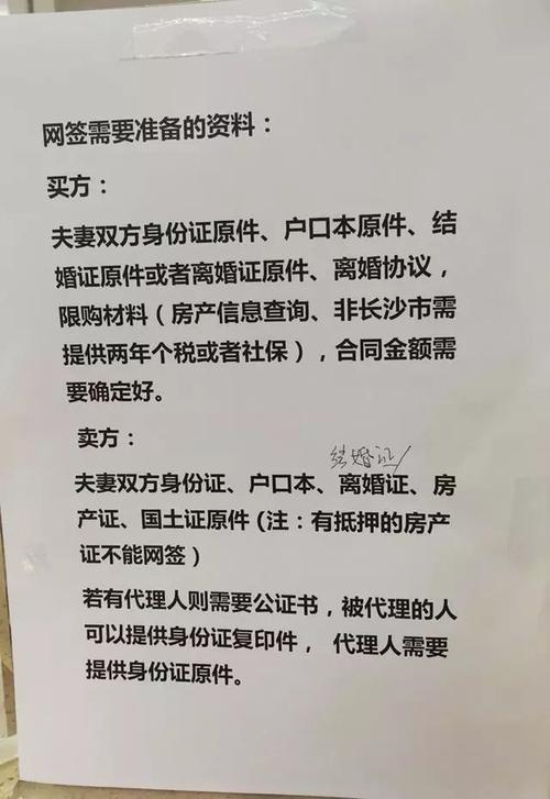 二手房网签需要什么资料