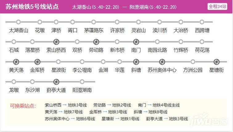 苏州5号线最新地铁线路图