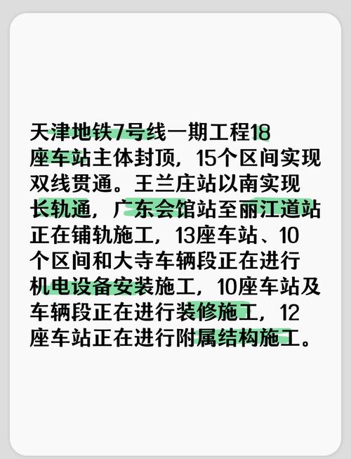 天津地铁7号线最新进展