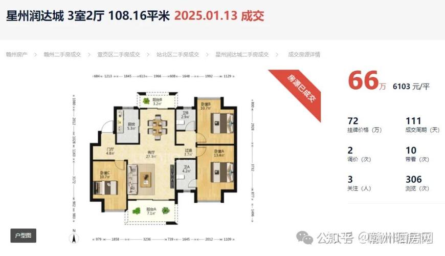 赣州市二手房最新价格